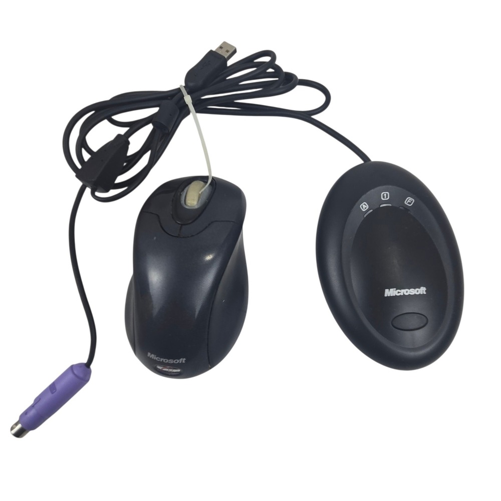 Microsoft Wireless Optical Mouse 2.0 Model 1008 w Receiver 1019 Vintage Tech